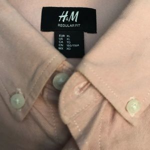 H&M Salmon long sleeve button up (XL)